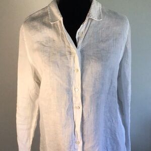 Soft Surroundings Linen White Button down